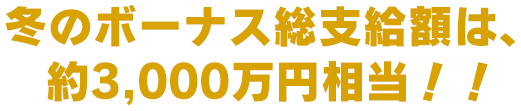 冬のボーナス総支給額は、なんと！¥0000000-！